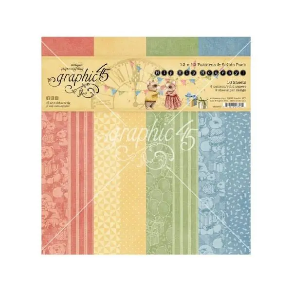 Hip Hip Hooray - 12X12 Collection Pack - Patterns & Solids 1