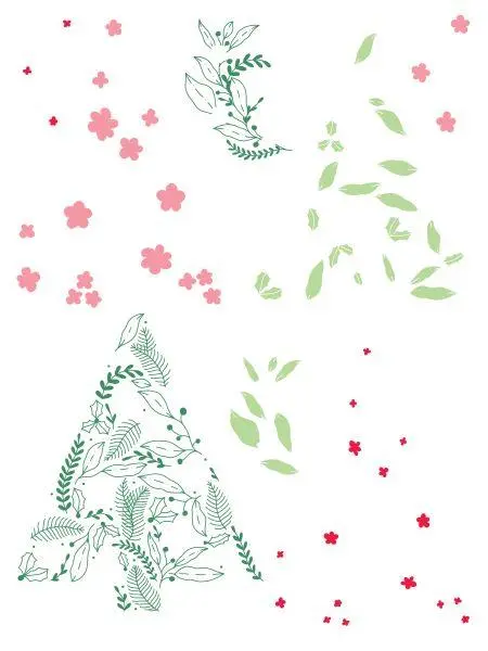 Holiday Floral - Clear Stamps 1