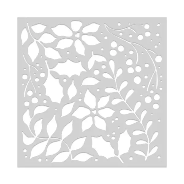 Holiday Foliage Stencil 1