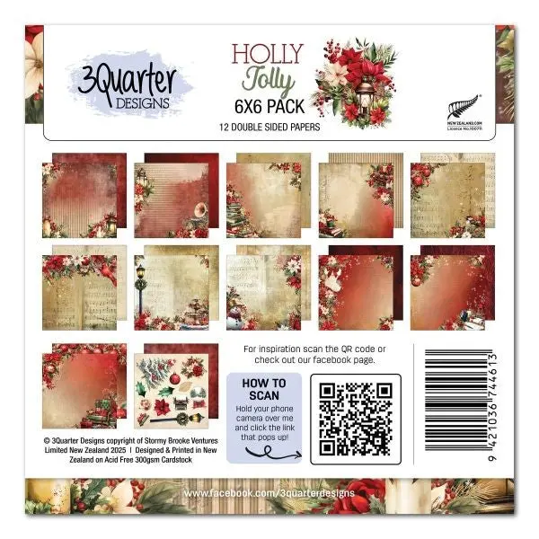 Holly Jolly - 6X6 Paper Pack 1