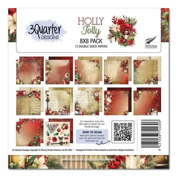 Holly Jolly - 8X8 Paper Pack 1