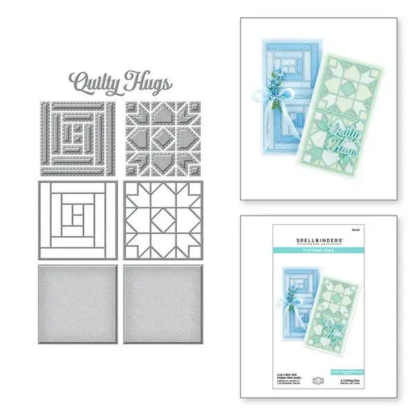 Home Sweet Quilt Collection - Log Cabhin And Flower Mini Quilts Dies 1