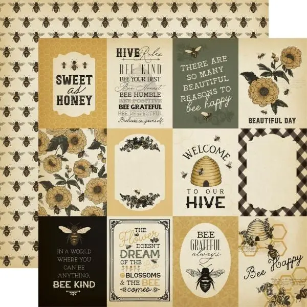 Honey Bee - 3X4 Journaling Cards 1