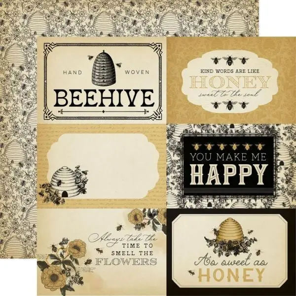 Honey Bee - 6X4 Journaling Cards 1