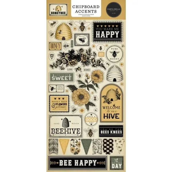 Honey Bee - Chipboard Icons 1