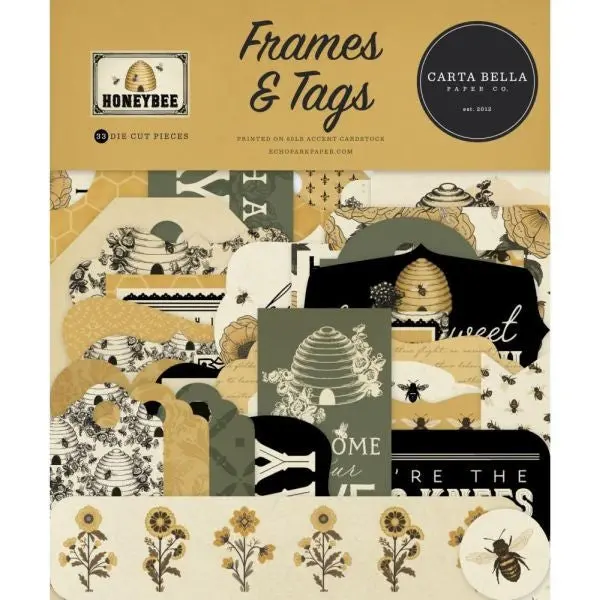 Honey Bee - Ephemera Frames & Tags 1