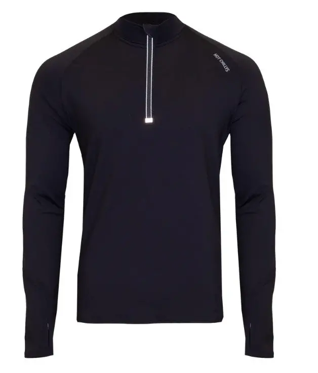Hot Chillys Men Micro Elite Chamois Zone Zip-T Midweight Body Fit Base Layer 1