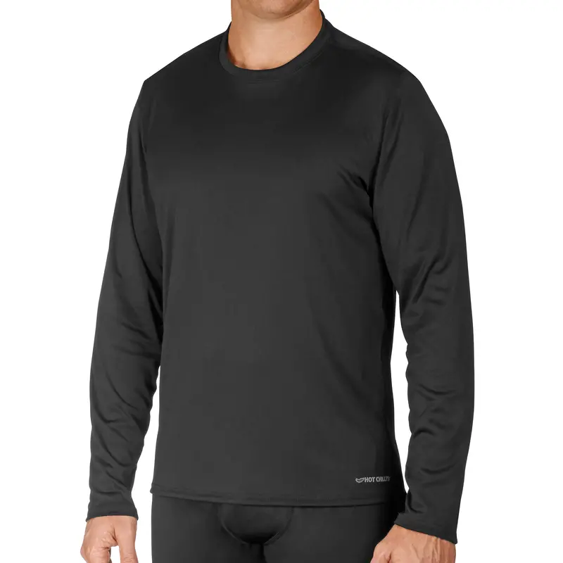Hot Chillys Men Peachskins Solid Crewneck 1