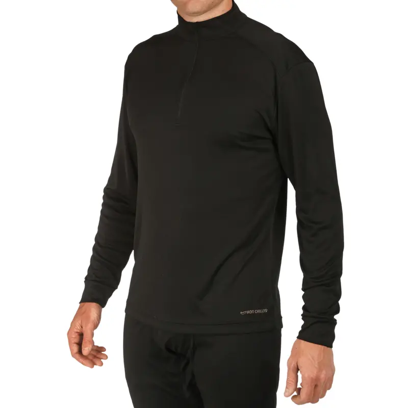 Hot Chillys Men Peachskins Solid Zip-T 1