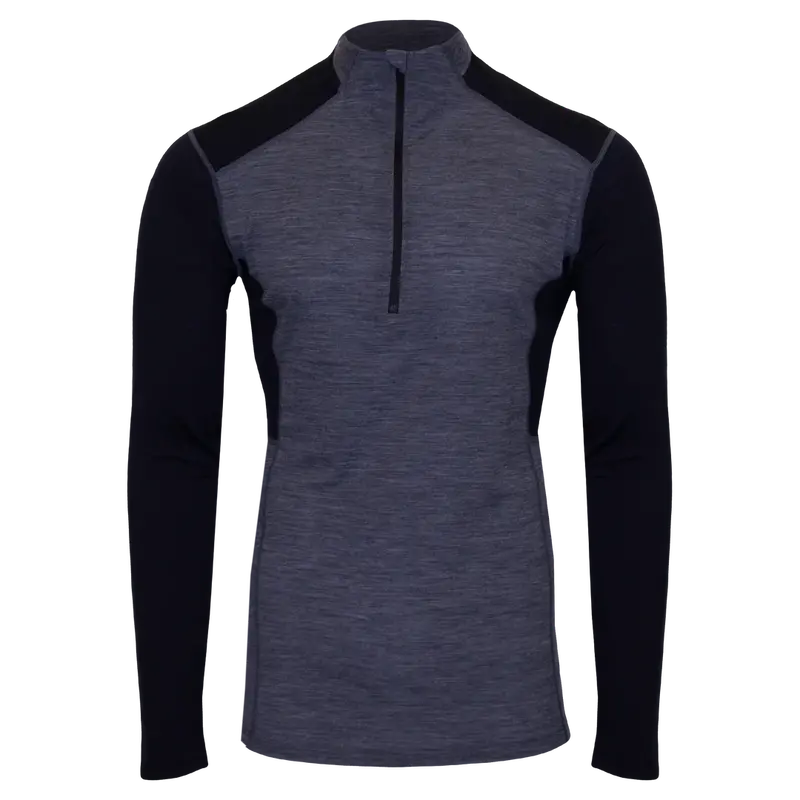 Hot Chillys Men’s Clima-Wool Merino Zip-T – Natural Wool Thermal Top
