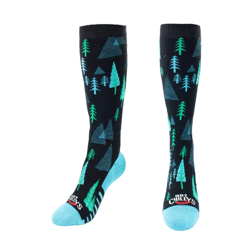 Hot Chillys Women Fiesta Trees Mid Volume Sock 1