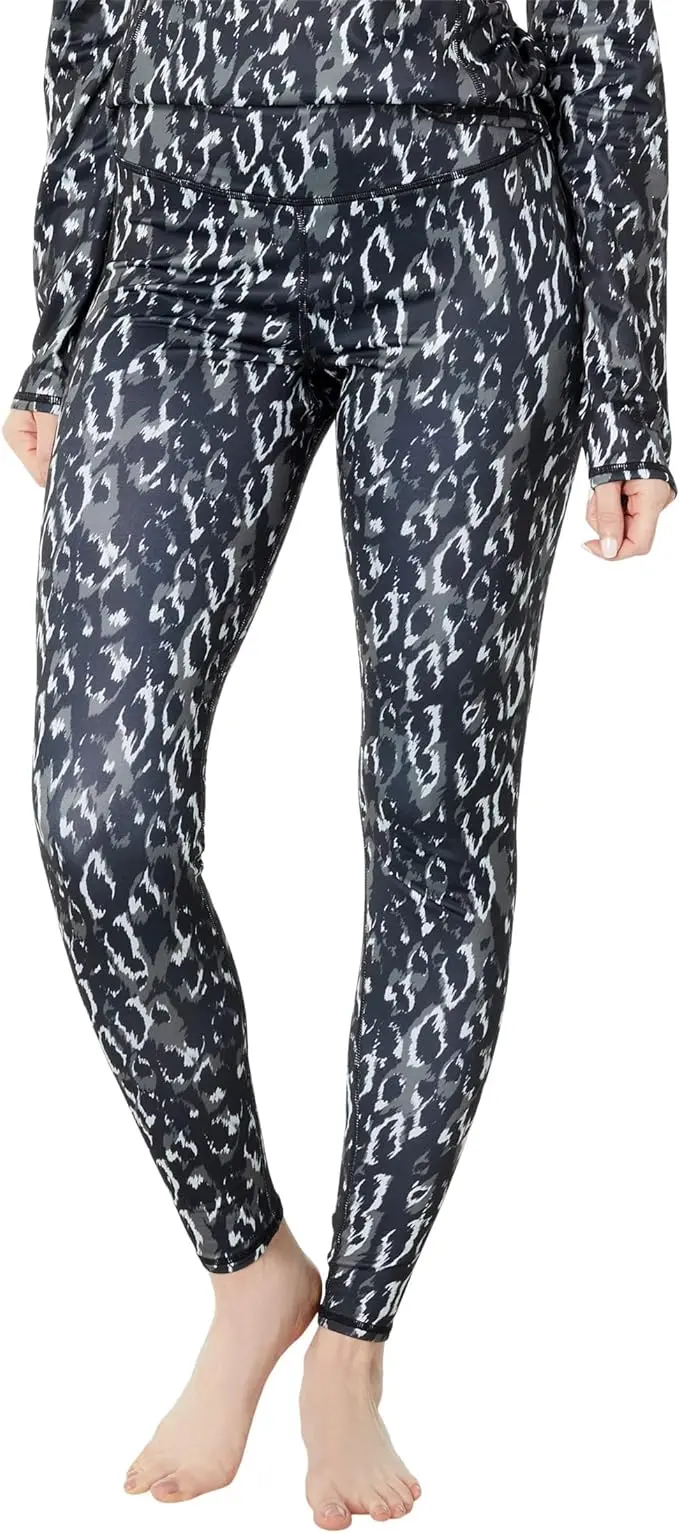 Hot Chillys Women Micro Elite Chamois Print Tight Midweight Body Fit Base Layer 1
