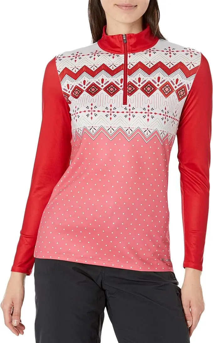 Hot Chillys Women Premium Zip-T Midweight Body Fit Base Layer 4