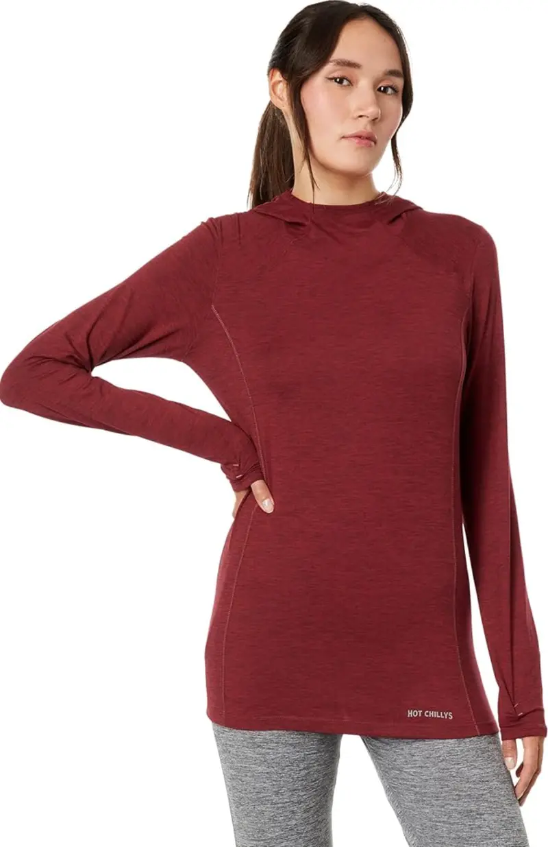 Hot Chillys Women's Clima-Tek Hoodie Midweight Relaxed Fit Base Layer 1