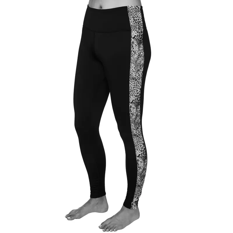 Hot Chillys Womens Elite Leopard Print Panel Legging 1