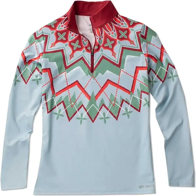 Hot Chillys Women’s Premium Midweight Zip-T – Body-Fit Thermal Base Layer