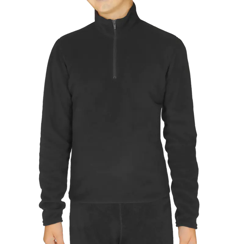 Hot Chillys Youth Velvet Fleece Zip-T Midweight Relaxed Fit Base Layer 1