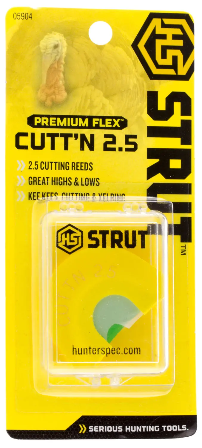 Hs Strut Cuttn 2.5 Diaphragm Call Double Reed Attracts Turkeys Yellow 1