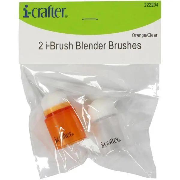 I-Brush Blender Brushes - 2 Pack - Orange/Clear 1