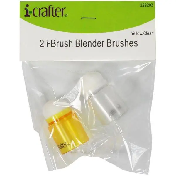 I-Brush Blender Brushes - 2 Pack - Yellow/Clear 1
