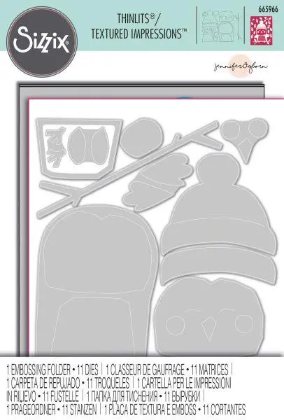 Impresslits Embossing Folder - Cozy Owl 1