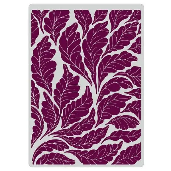 In The Frame Bold Florals Embossign Folder - Swirling Leaves 1