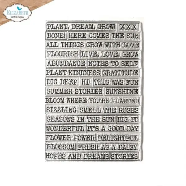 In The Garden Collection - Journal Phrases 5 - Clear Stamps 1