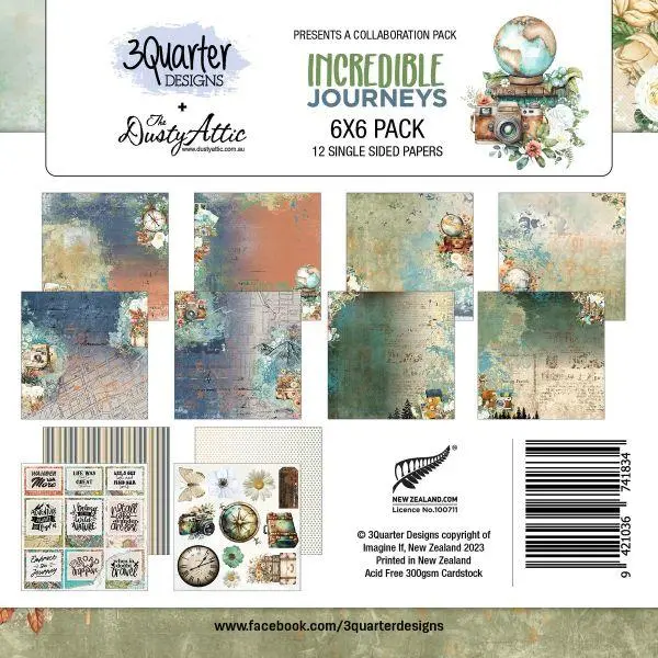 Incredible Journeys - 6X6 Collection Pack 1
