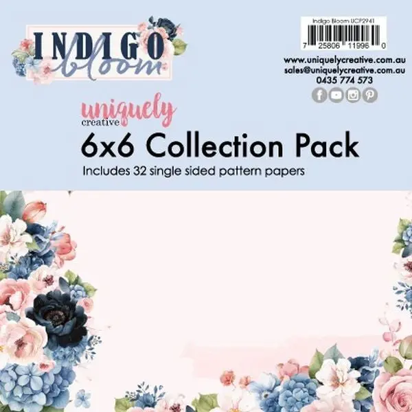 Indigo Bloom - 6X6 Collection Pack 1