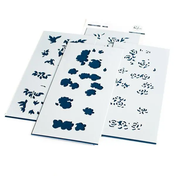 Indigo Roses - Layering Stencils 1