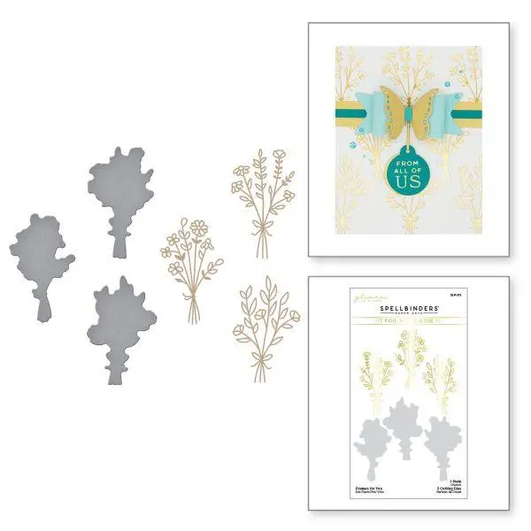 Inspired Basics Collection - Flowers For You Glimmer Hot Foil Plate & Die Set 1