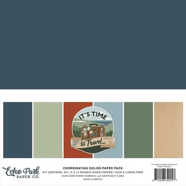 It's Time To Travel - 12X12 Collection Pack - Solids 1