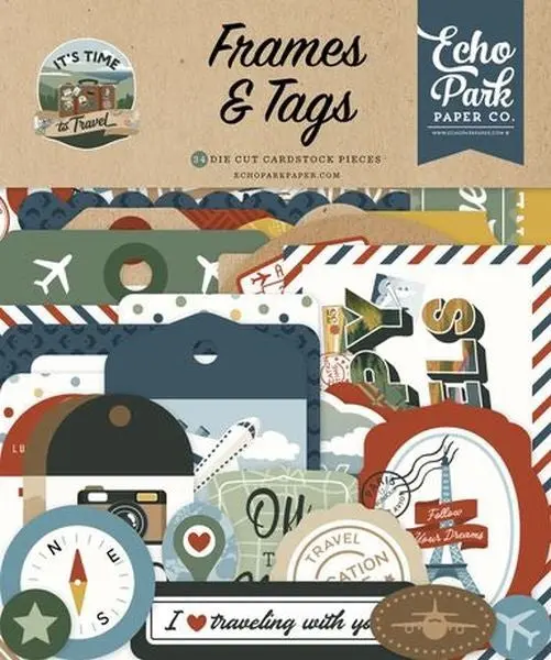 It's Time To Travel - Ephemera - Frames & Tags 1