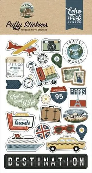It's Time To Travel - Puffy Stickers 1