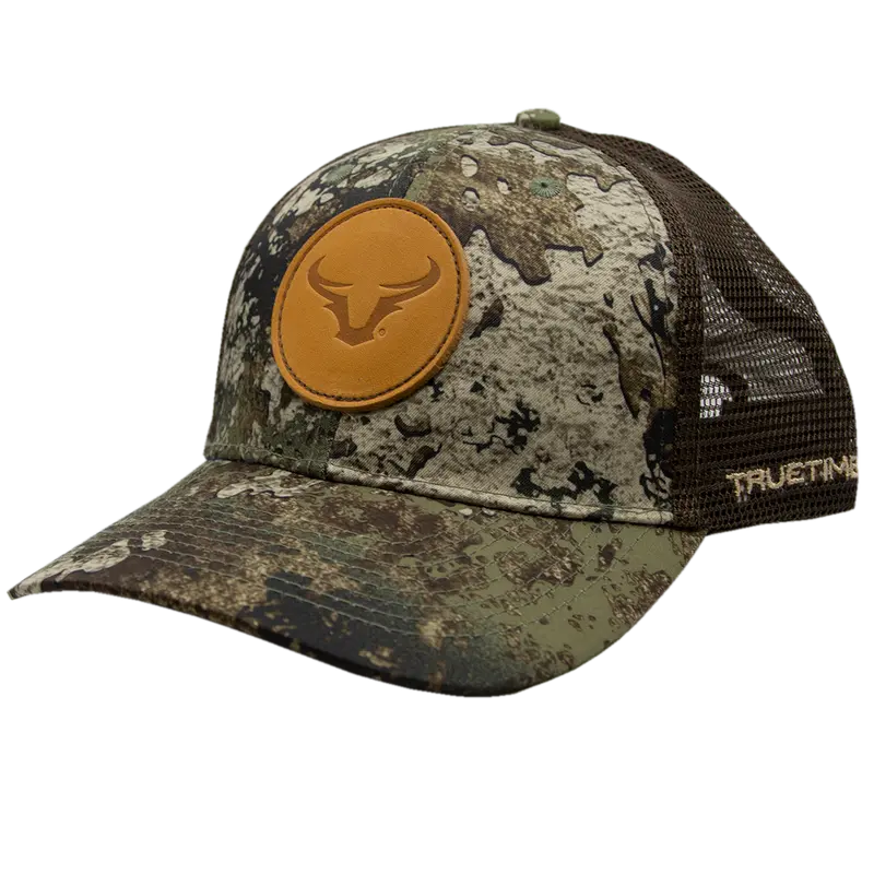 Jack Link's Leather Steer Horn Patch Hat - Strata Camo 1