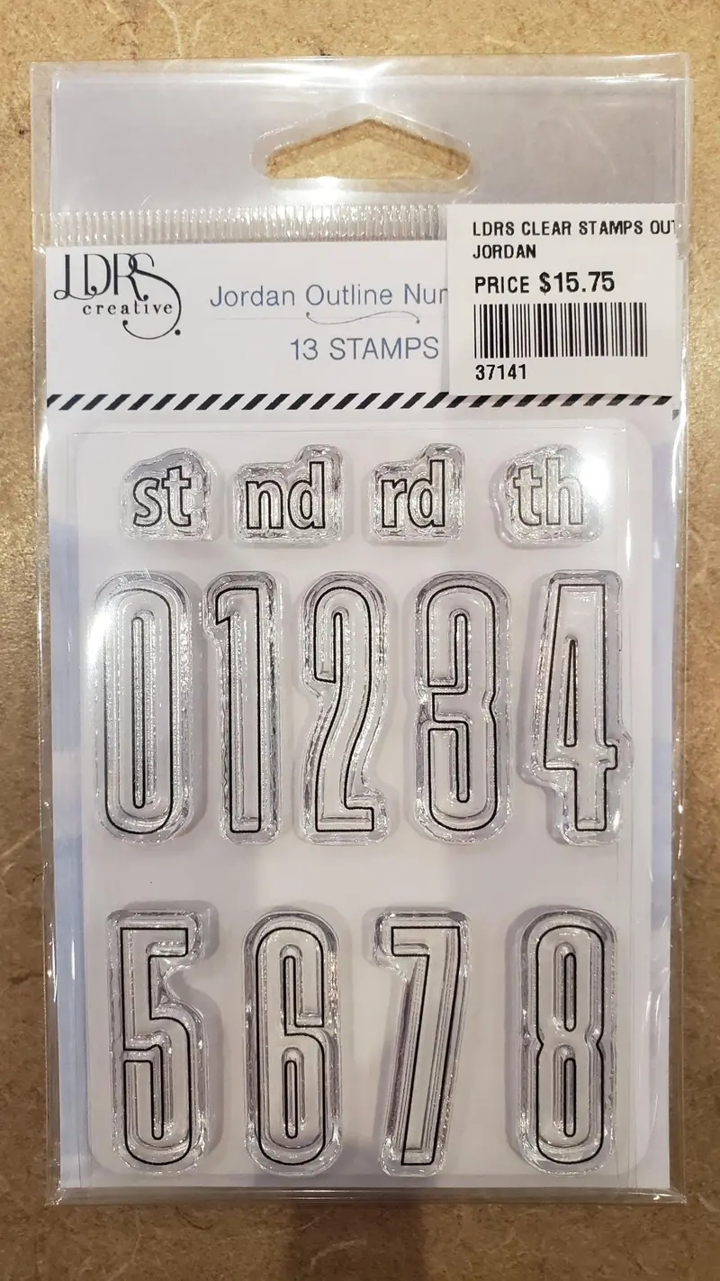 Jordan 3 X 4 Outline Numbers Stamp 1