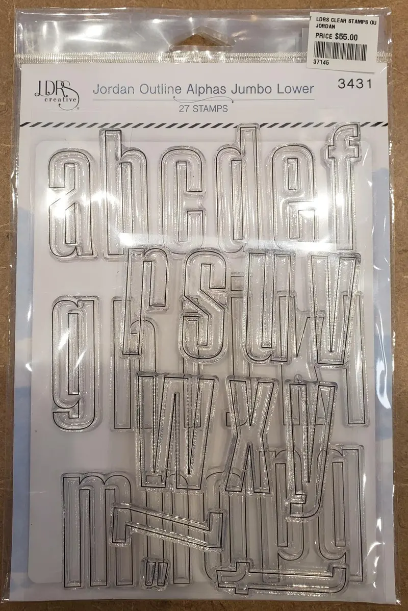 Jordan Outline Alphas Jumbo Lower 6 X 8 Stamps 1