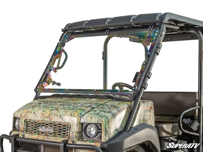 Kawasaki Mule 4000/4010 Scratch-Resistant Flip Windshield 1