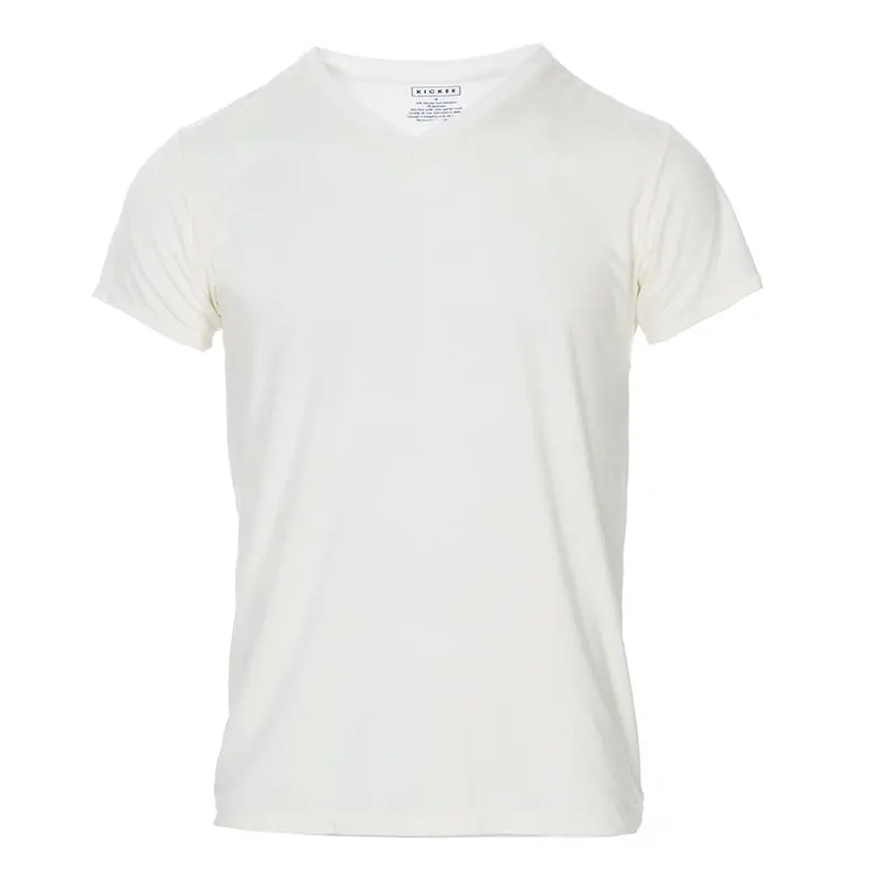 Kickee Pants Bamboo Men's Short Sleeve Solid V-Neck Tee 1