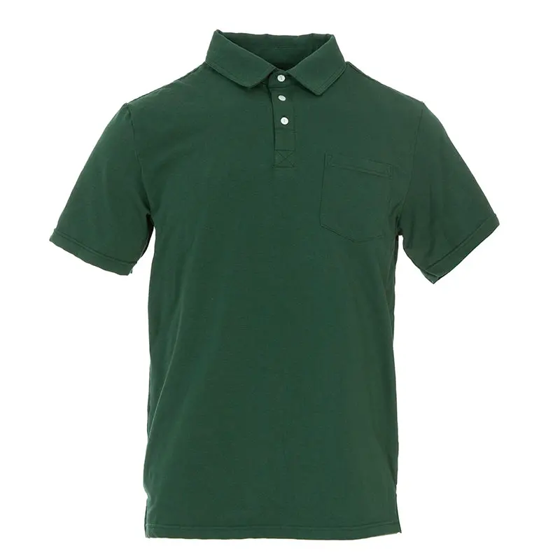Kickee Pants Bamboo Men's Solid Short Sleeve Performance Jersey Polo 6