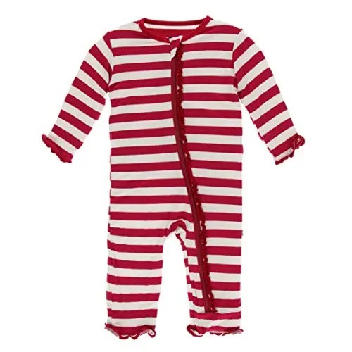 Kickee Pants Bamboo Print Muffin Ruffle Coverall With Zipper 1