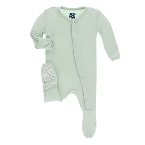 Kickee Pants Bamboo Solid Footie With Snaps 1
