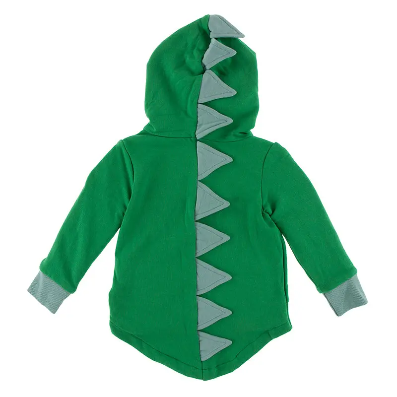 Kickee Pants Kid's Solid Fleece Zip-Front Dino Hoodie 6