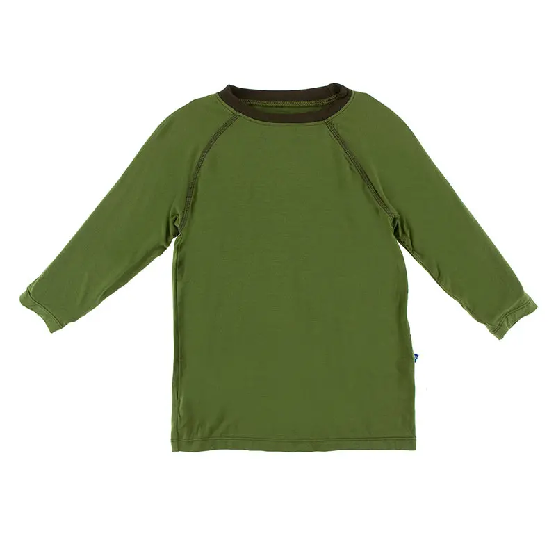 Kickee Pants Kids’ Solid Long-Sleeve Sport Tee – Soft Cotton Blend Top