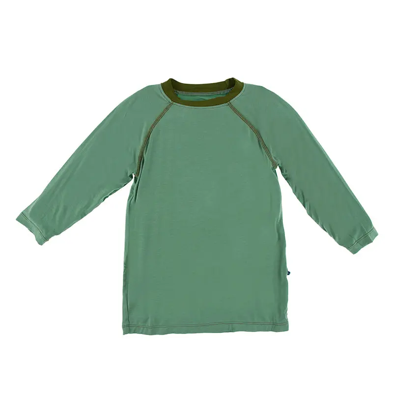 Kickee Pants Kids’ Solid Long-Sleeve Sport Tee – Soft Cotton Blend Top