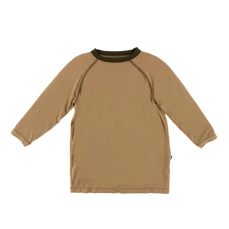 Kickee Pants Kids’ Solid Long-Sleeve Sport Tee – Soft Cotton Blend Top