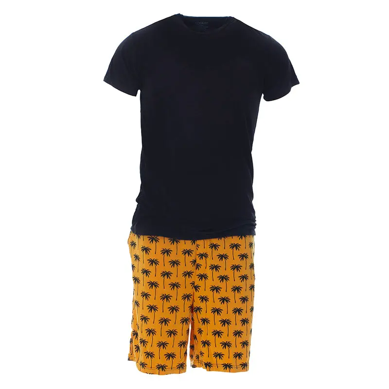 Kickee Pants Men's Print Short Sleeve Pajama Set With Shorts 1