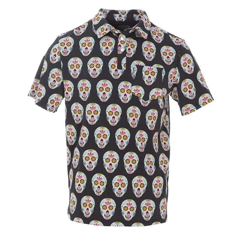Kickee Pants Men's Print Short Sleeve Performance Jersey Polo 1