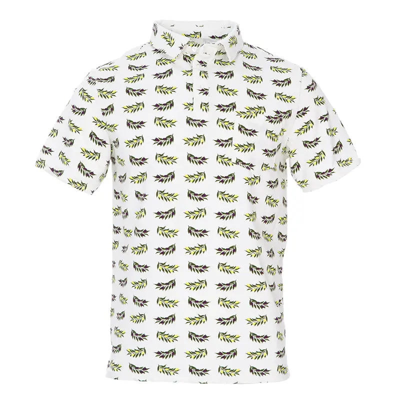 Kickee Pants Men's Print Short Sleeve Performance Jersey Polo 1