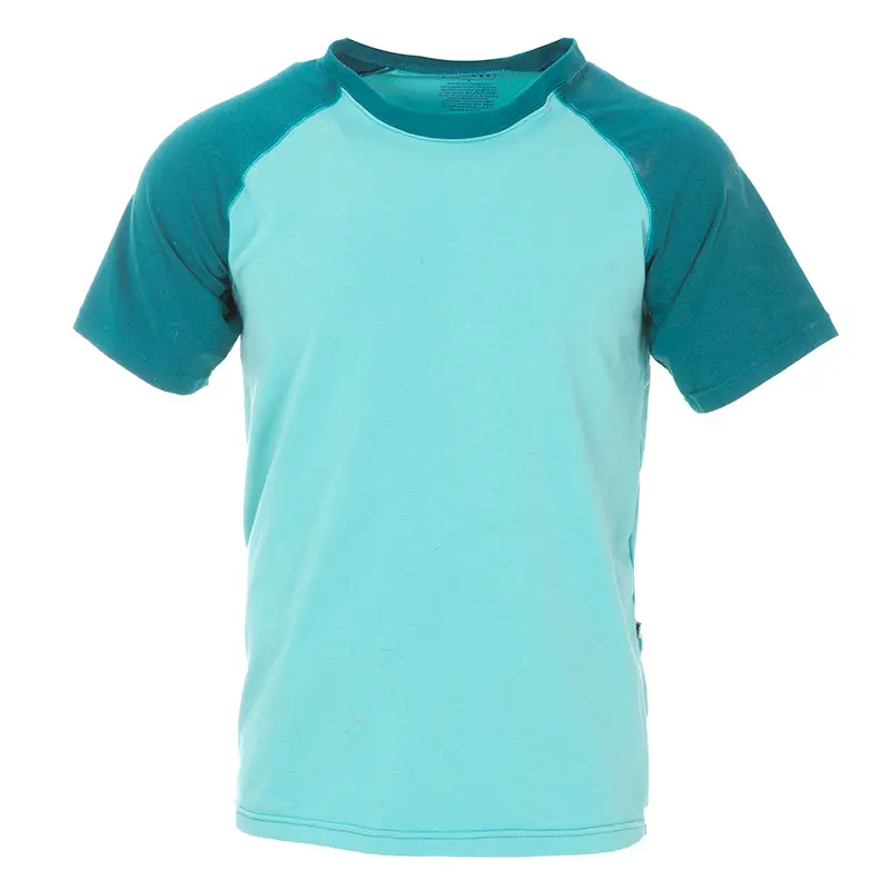 Kickee Pants Men's Solid Performance Jersey Raglan 1